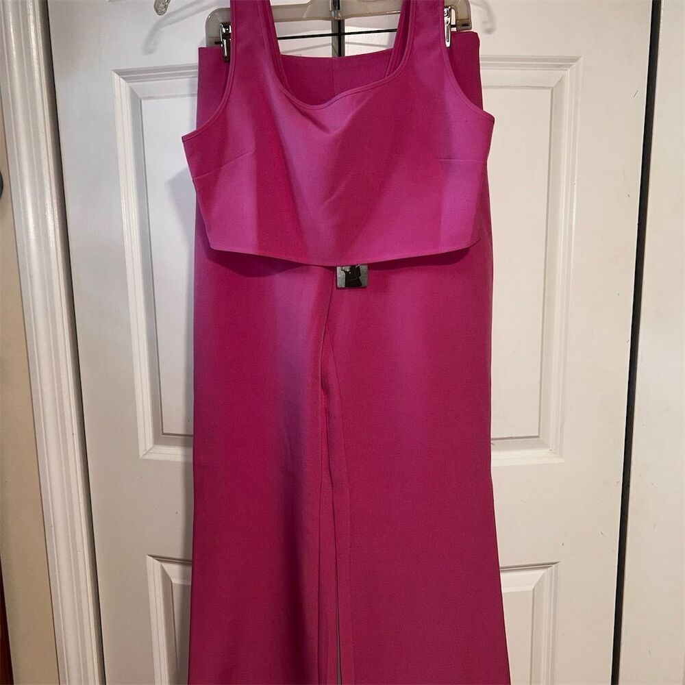 Sincerely Jules Pink 2 Piece Pants and Crop Tank Set Size L